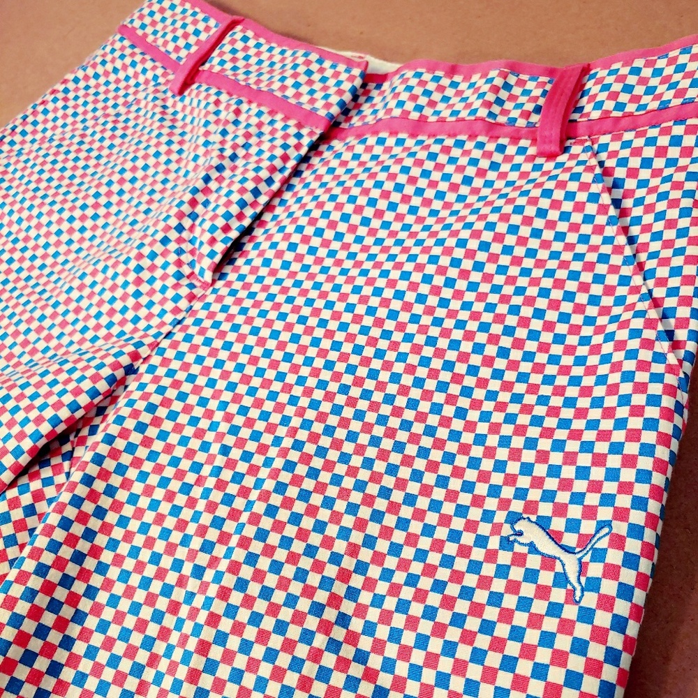 Puma Checkered Bermuda Shorts - Picture 3 of 7